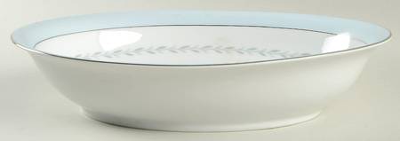 Regency (Blue Band, Platinum Trim) 10" Oval Vegetable Bowl