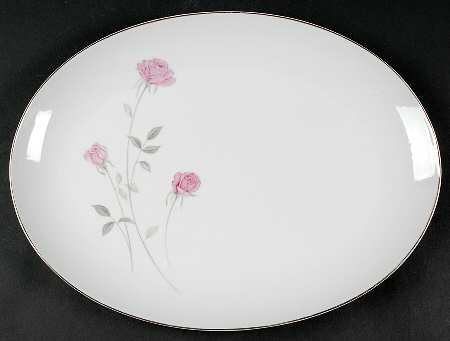 Rose Crest 14" Oval Serving Platter