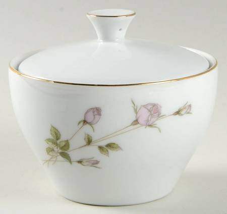 Rose Spray Sugar Bowl & Lid