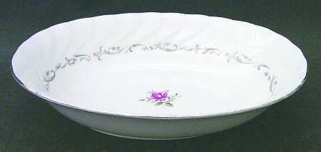 Royal Swirl 10" Oval Vegetable Bowl by Fine China of Japan