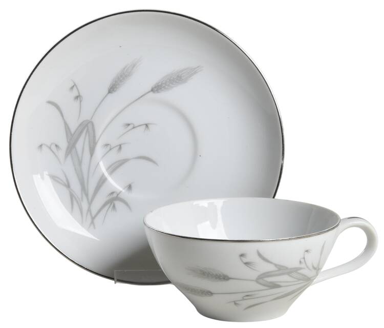 Spring Wheat Flat Cup & Saucer Set