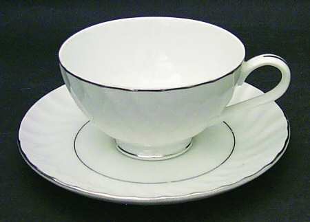 Swirl Footed Cup & Saucer Set