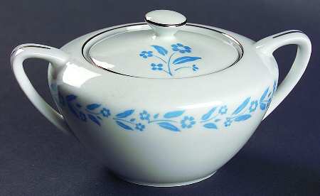 Symphony In Blue Sugar Bowl & Lid