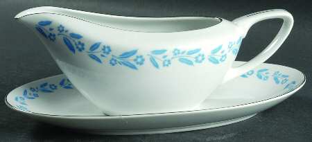Symphony In Blue Gravy Boat & Underplate/Relish