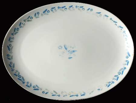 Symphony In Blue 14" Oval Serving Platter