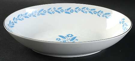Symphony In Blue 10" Oval Vegetable Bowl
