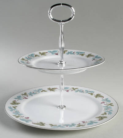 Vintage 6 5/8"-10"  2 Tiered Serving Tray (Dp, Sp) HC
