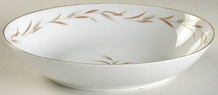Wheat 10" Oval Vegetable Bowl
