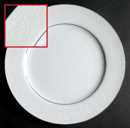 White Lace Dinner Plate