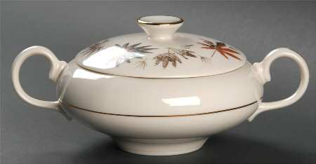 Autumn Symphony (Cream Background) Sugar Bowl & Lid