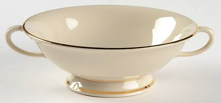 Classic Dignity Gold Footed Cream Soup Bowl