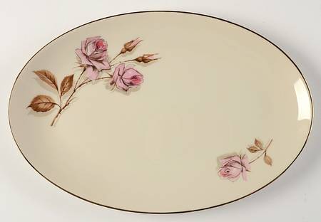 Eternal Rose 12" Oval Serving Platter