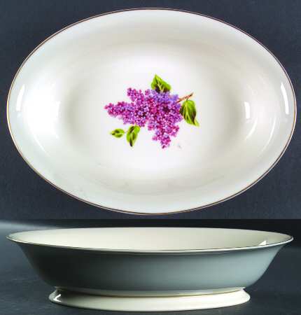 Georgian Lilac 10" Oval Vegetable Bowl
