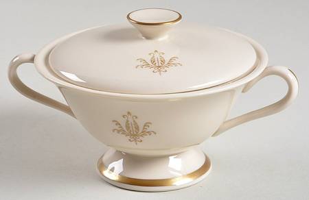 Kenwood Castle Gold and White Sugar Bowl & Lid