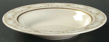 Kenwood Castle Gold and White Rim Soup Bowl