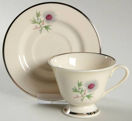 Larchwood Footed Demitasse Cup & Saucer Set