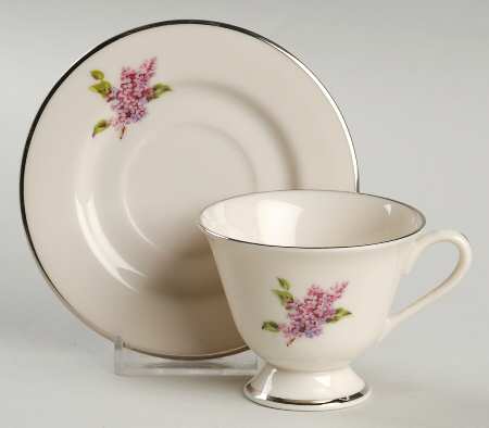 Lilac Footed Demitasse Cup & Saucer Set