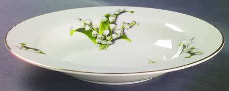Lily of The Valley Rim Soup Bowl