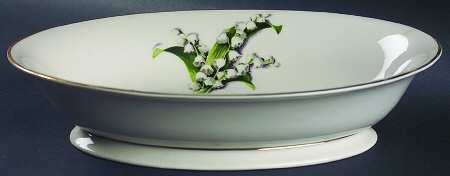Lily of The Valley 10" Oval Vegetable Bowl