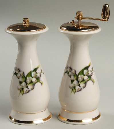 Lily of The Valley Salt Mill & Pepper Mill Set