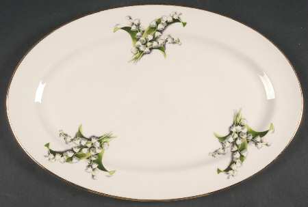 Lily of The Valley 13" Oval Serving Platter