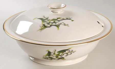 Lily of The Valley Round Covered Vegetable