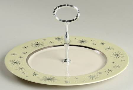 Romance of The Stars Green Round Serving Plate with Handle (DP)