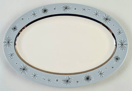 Romance of The Stars Grey 13" Oval Serving Platter