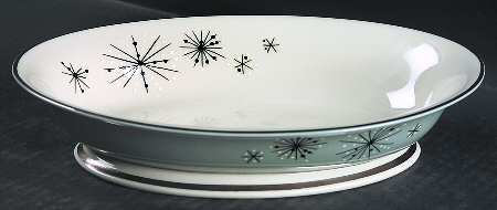 Romance of The Stars Grey 9" Oval Vegetable Bowl