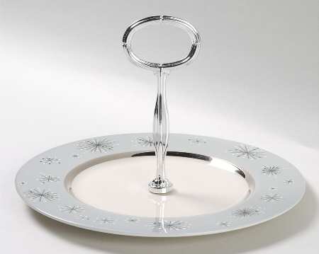 Romance of The Stars Grey Round Serving Plate with Handle (SP)