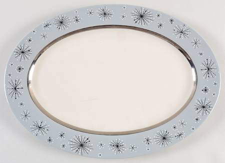 Romance of The Stars Grey 15" Oval Serving Platter