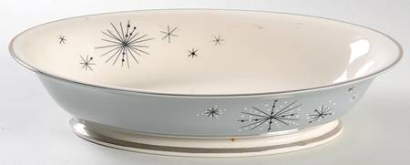 Romance of The Stars Grey 10" Oval Vegetable Bowl