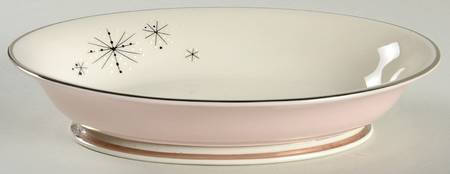 Romance of The Stars Pink 8" Oval Vegetable Bowl