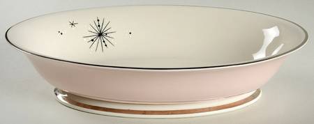 Romance of The Stars Pink 10" Oval Vegetable Bowl