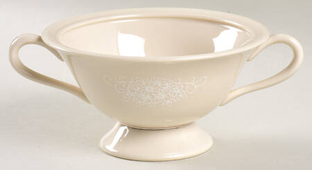 Spanish Lace White Sugar Bowl No Lid
