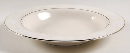 Spanish Lace White Rim Soup Bowl