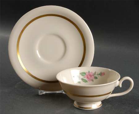 Sweetheart Rose Footed Cup & Saucer Set