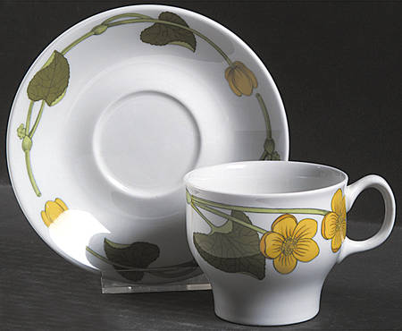 Bekkeblom Flat Cup & Saucer Set