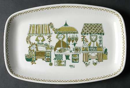 Market 11" Oval Serving Platter