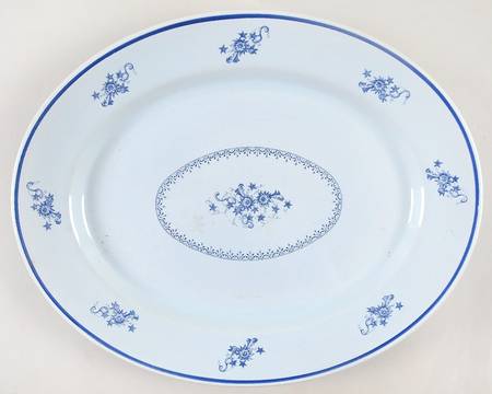 Chelsea Blue 13" Oval Serving Platter