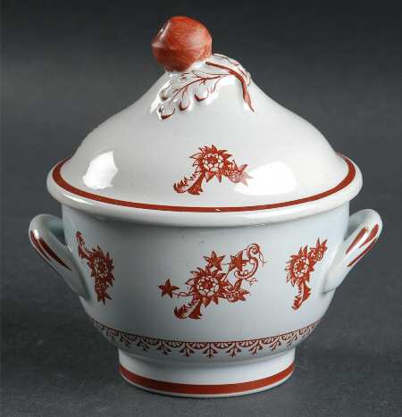 Chelsea Red Sugar Bowl & Lid