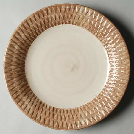 Harlequin Linen and Bone Dinner Plate
