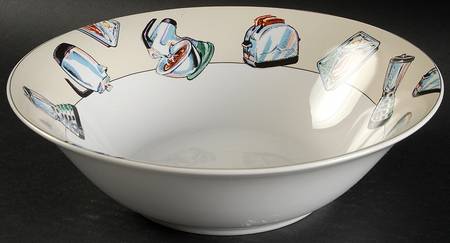 50's Kitchen 9" Round Vegetable Bowl