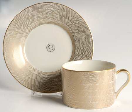 Adobe Gold Flat Cup & Saucer Set