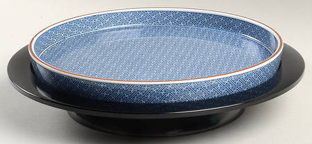 Ajiro 2 Pc Lazy Susan (9" Tray & Plastic Tray)