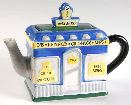 American Roadside Figural Teapot & Lid
