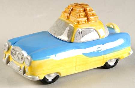 American Roadside Figural Sugar Bowl & Lid