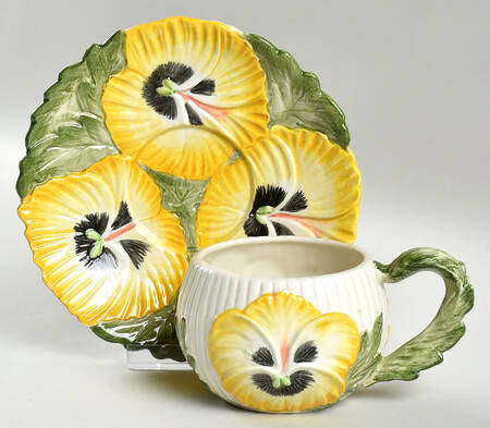 April Flowers Flat Cup & Saucer Set