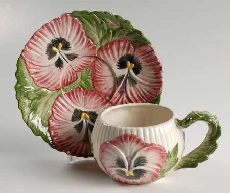 April Flowers Flat Cup & Saucer Set