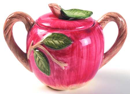 Apples Sugar Bowl & Lid